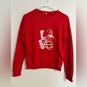 women’s gnome love valentine’s day sweatshirt
